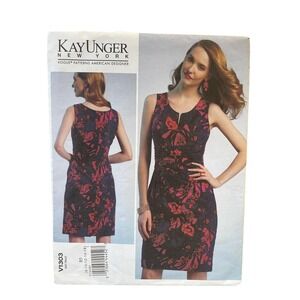 Kay Unger V1303 Sleeveless Dress Pattern Size 8-16 Vogue Designer